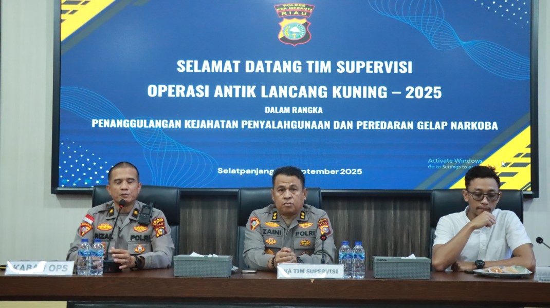 Tim Supervisi Ops Antik Polda Riau Gelar  Supervisi Operasi Antik Lancang Kuning 2025 Di Polres Meranti.