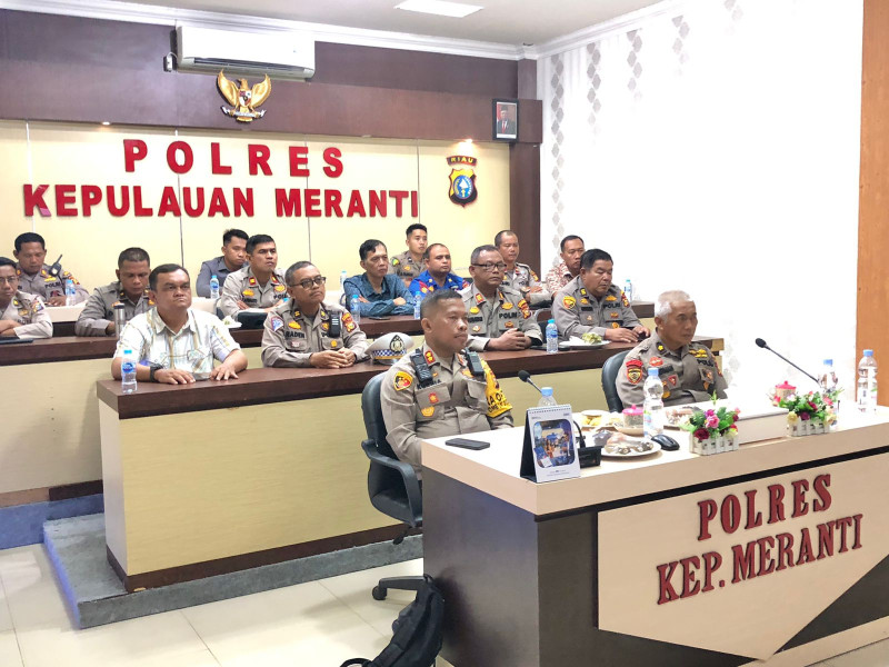 Polres Meranti virtualZoom Meeting Peresmian Pembangunan Gedung BPKB dan Rumah Sakit Bhayangkara Presisi Di Polda Riau