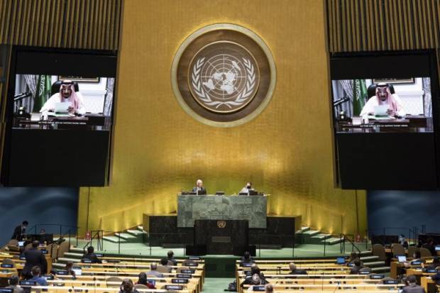 Raja Salman Serang Iran dalam Debut Sidang Umum PBB
