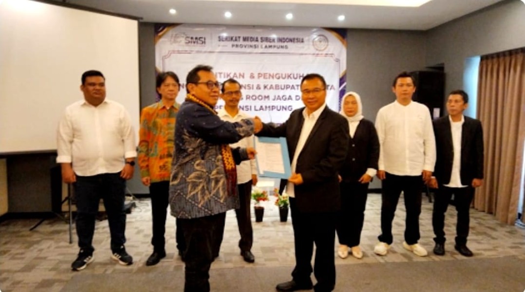 SMSI Kukuhkan Pokja Newsroom Jaga Desa di Lampung, Perkuat Pengawasan Preventif di Desa