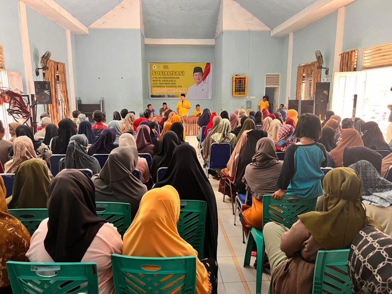 Yulisman Sosialisasikan Empat Pilar Kebangsaan di Desa Sidomulyo, Inhu