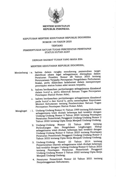 Jamadi Sambut Baik Pembentukan Satgas Hutan Adat, KNPI Siap Bergabung Lewat SP3-SR