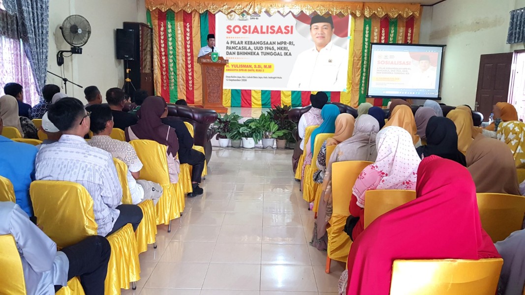 Yulisman Sosialisasikan Empat Pilar Kebangsaan di Kulim Jaya, Ajak Warga Rawat Persatuan