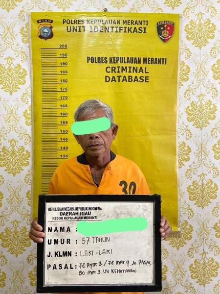 Polres Meranti Tangkap Terduga Pelaku Kharhutla di Tanjung Gemuk Barang Bukti Diamankan.