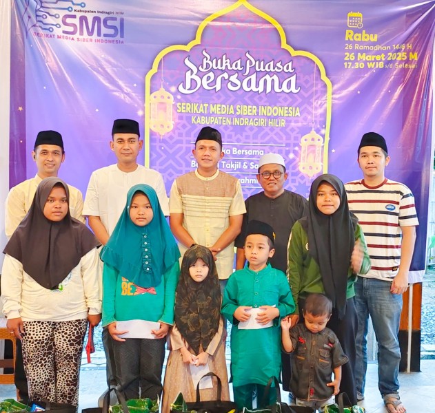 SMSI Kabupaten Inhil Berbagi Kebersamaan di Bulan Ramadan: Buka Puasa, Pembagian Takjil, dan Santunan Anak Yatim
