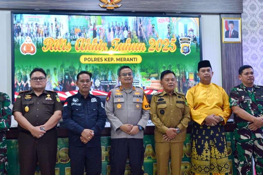 Bupati Meranti Apresiasi Polres di Akhir 2025, Kriminalitas Turun 2,5 Persen