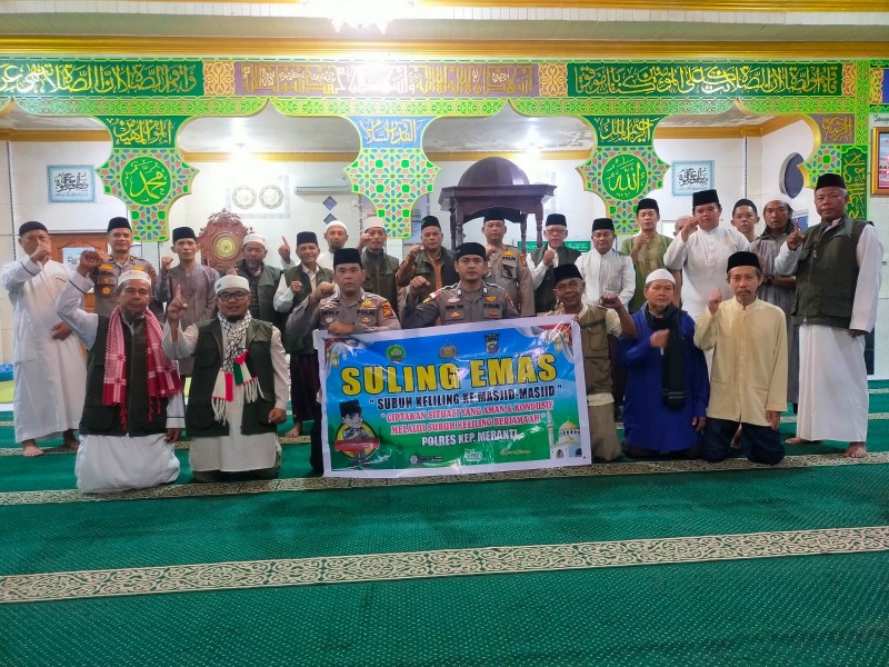 Suling Emas, Cara Polres Meranti Jajaran Makmurkan Masjid serta Jaga Kamtibmas.