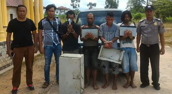 Sindikat Pencuri Lampu Jalan Senilai Rp968 juta di Rohil Dibekuk