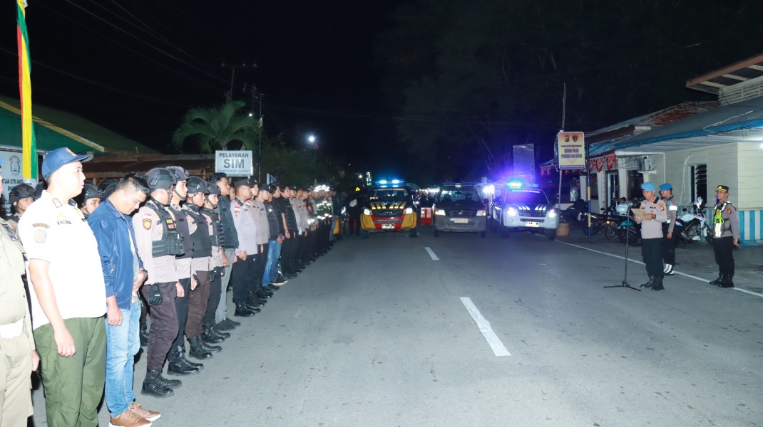 Patroli Sinergitas Skala Besar TNI Polri Dan Satpol PP Meranti Berantas Premanisme Dan Geng Motor