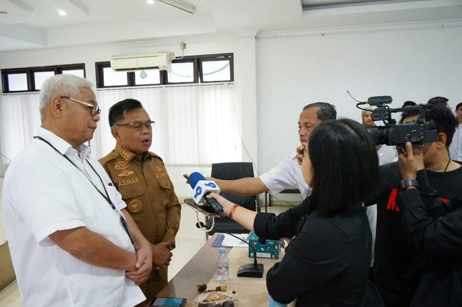 Bupati Meranti H.Asmar Mou Tanah Bersama Perum Bulog Pekanbaru