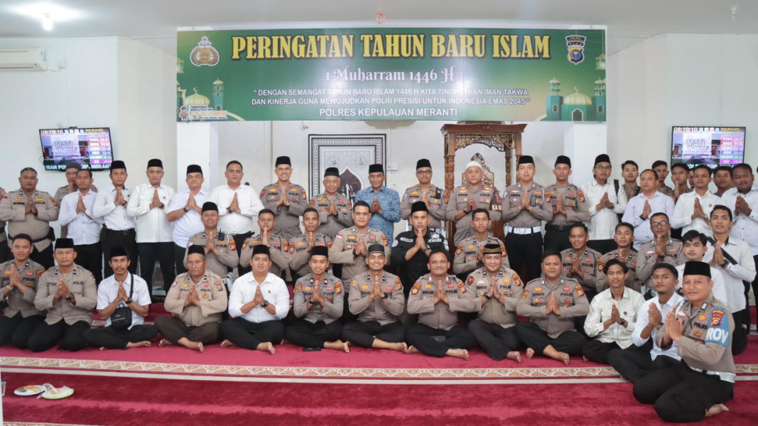 Polres Meranti Memperingati Tahun Baru Islam 1 Muharam 1446 H  Kegiatan Binrohtal