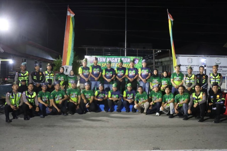 Ramaikan Fun Night Run “Go Sprint Go Green” Polres Meranti, Kapolres: Polri Sahabat Masyarakat